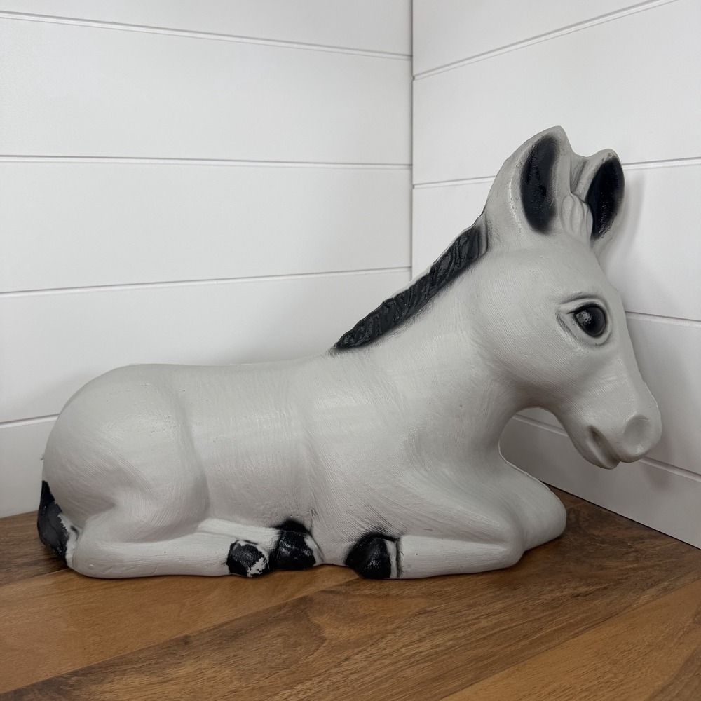 General Foam Donkey Mule Burro Nativity Blow Mold Vintage NO LIGHT CORD